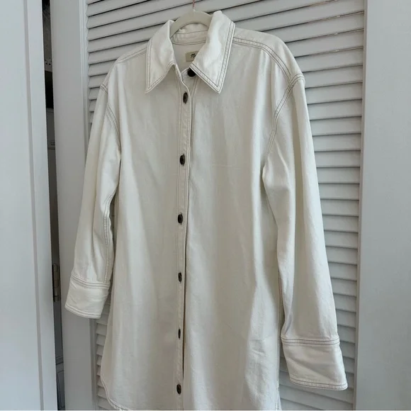 NWT Madewell Denim Oversized Mini Shirtdress - Picture 6 of 11